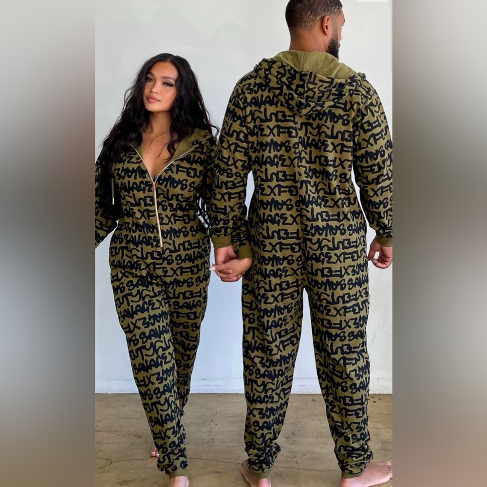 Savage X Fenty onesie jumpsuit Large 10 / 12 green